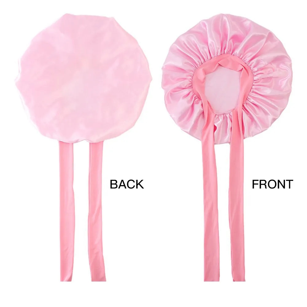 Simulated silk beauty hair care wide brimmed headscarf night 1