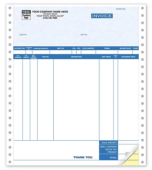 Continuous Invoice Parchment 2