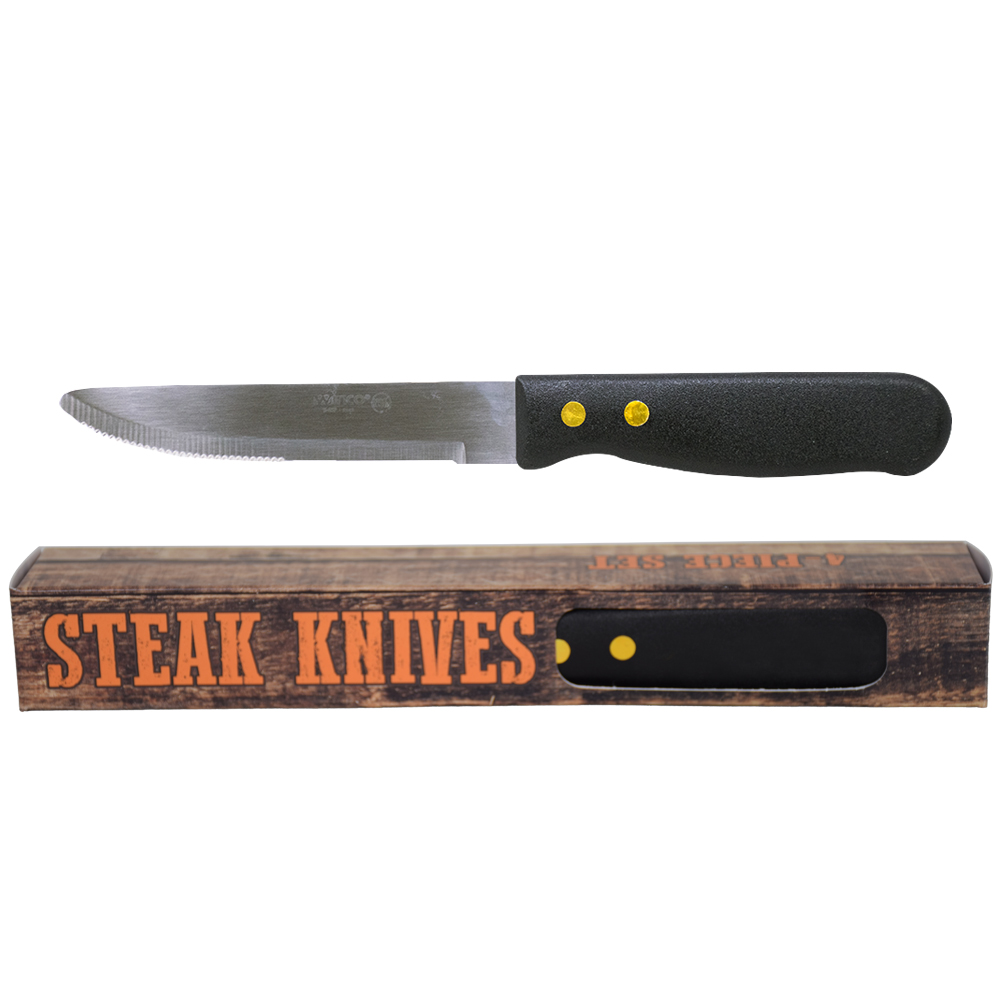 Black Jumbo Steak Knife Set 3