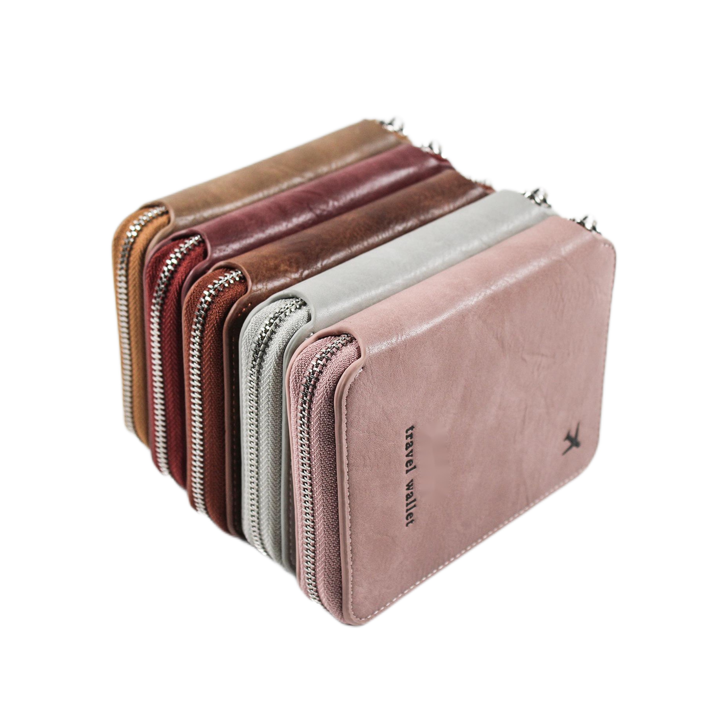 Leather Passport Wallet with Zipper (direct import), custom luggage tag with logo imprint 5