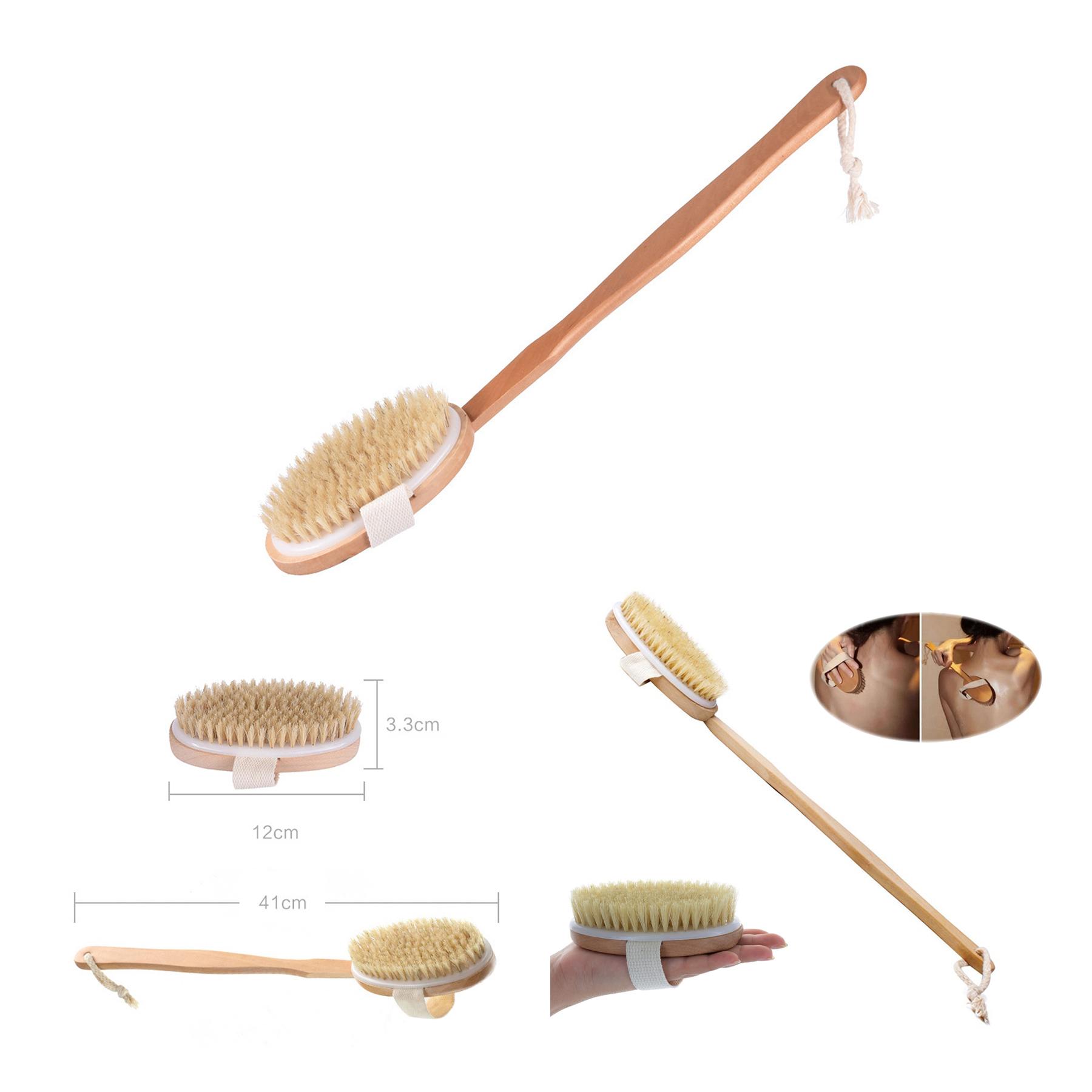 Natural Wooden Bath Brush 1