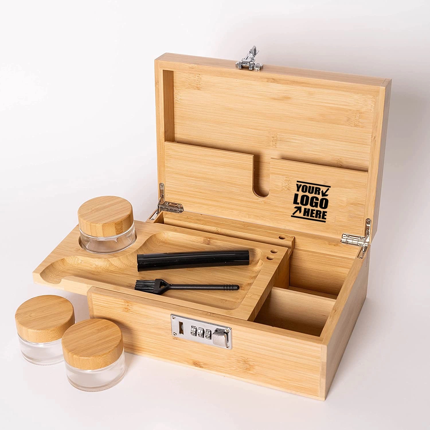 Storage Jars Rolling Tray Tube Brush Box Gift Kit 4