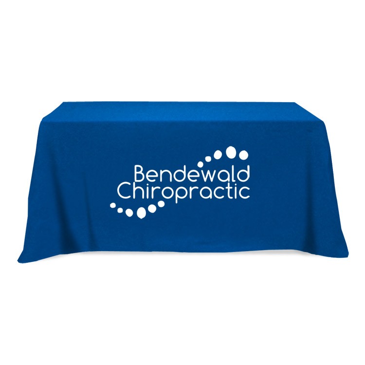 Flat 3-sided Table Cover - fits 6 foot standard table: Poly-Cotton 4