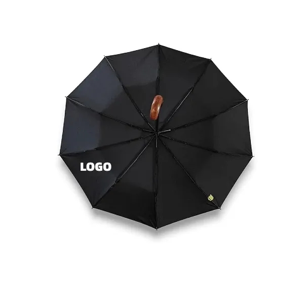 Automatic folding umbrella with hook handle 3