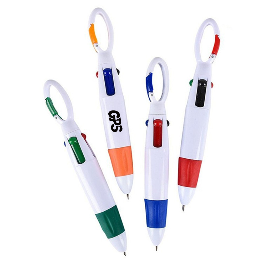 4-in-1 Shuttle Pens Retractable with Carabiner 1