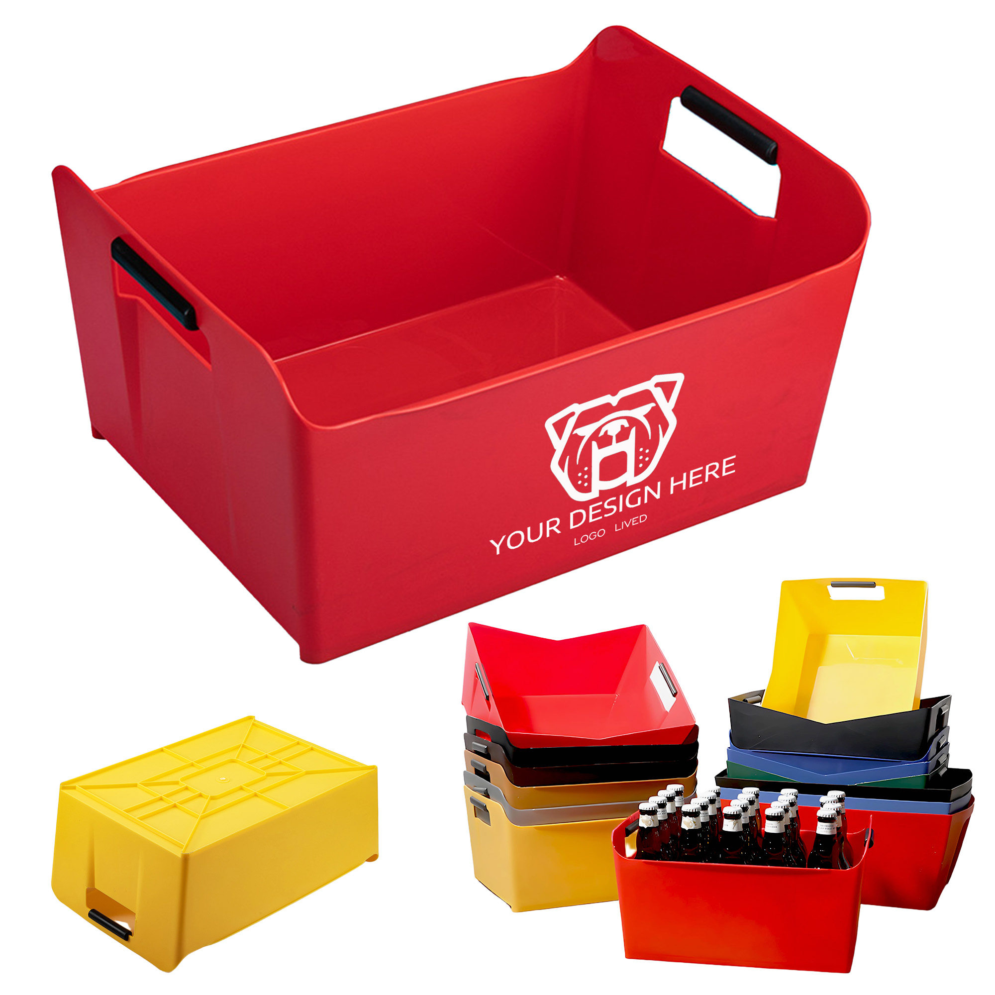 Plastic Ice Bucket Beer Basket 2