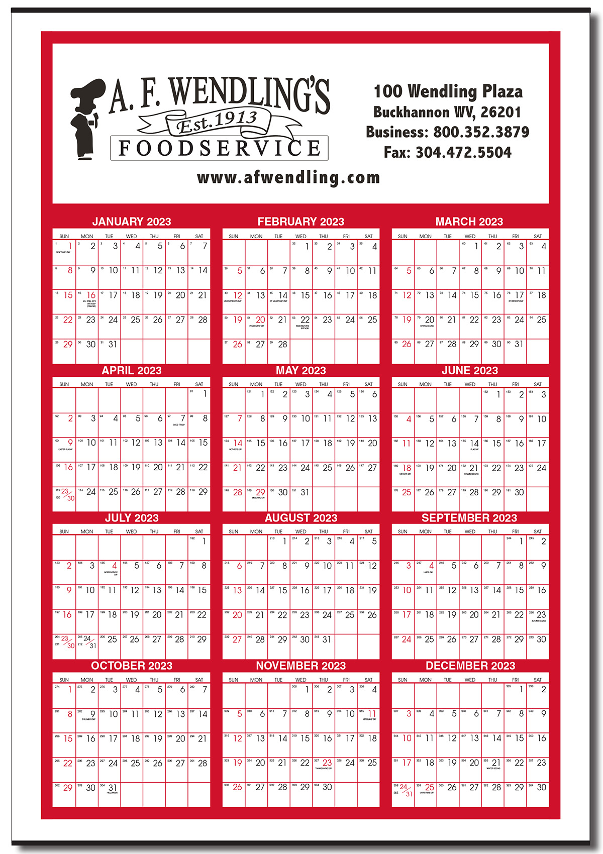 Giant Year View Wall Calendar