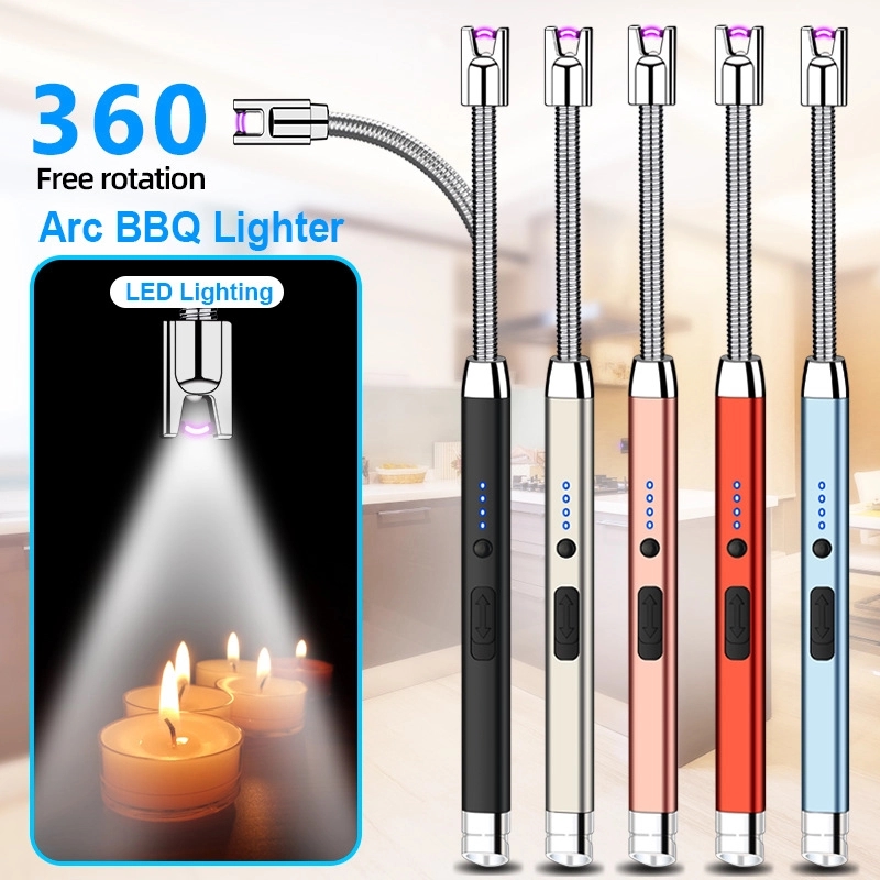 Usb Rechargeable Boonfire Lighter With Led Light 3
