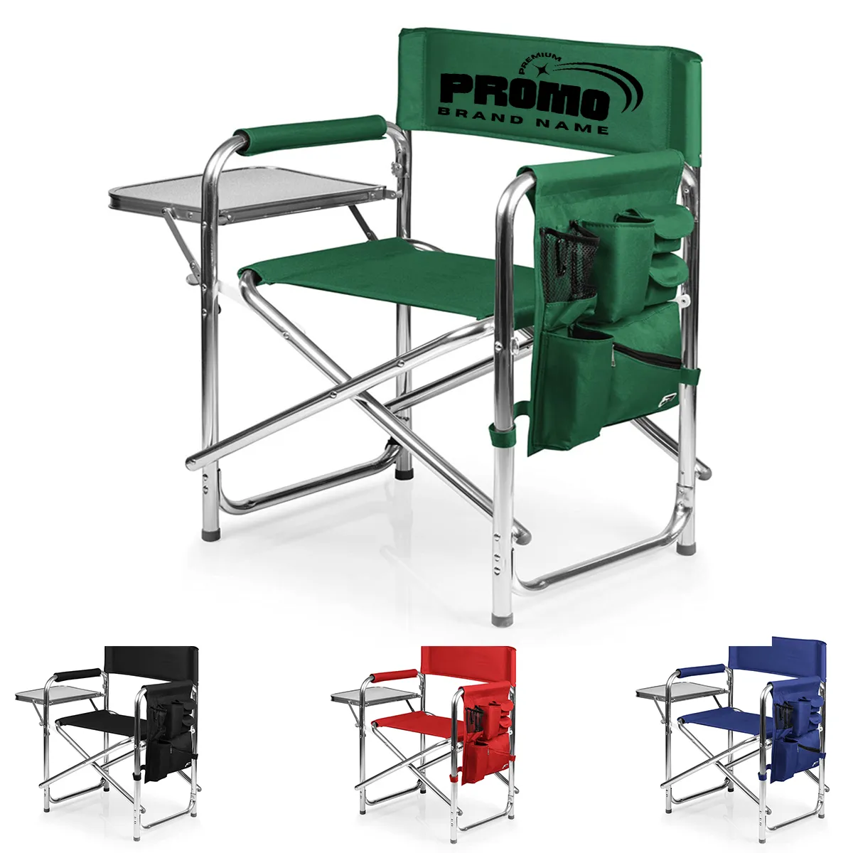 Deluxe Lightweight Folding Directors Chair With Side Table 3