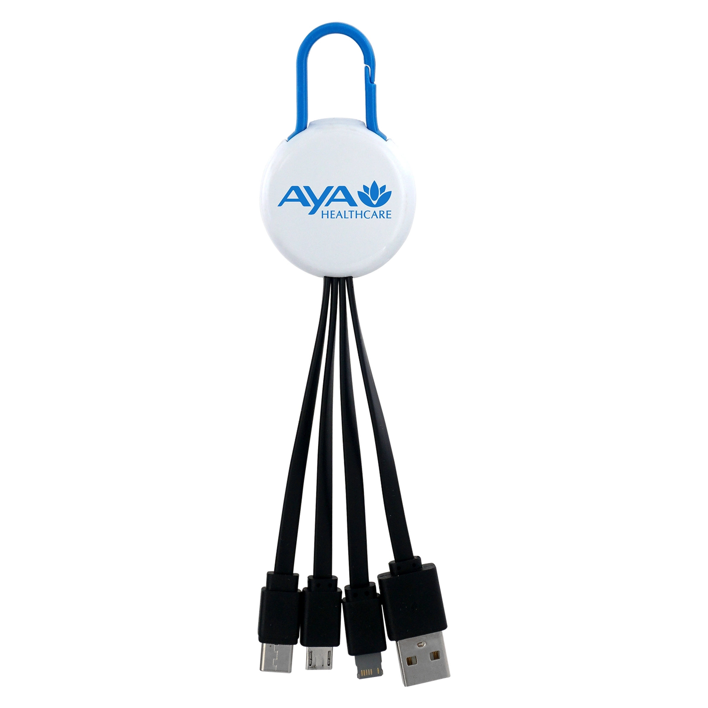 WHITE COLORFUL CLIP 3 IN 1 CHARGING CABLE 5