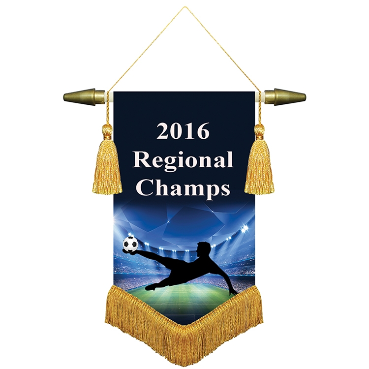 6" x 9" Podium Banner, V Cut/ with Fringe 2