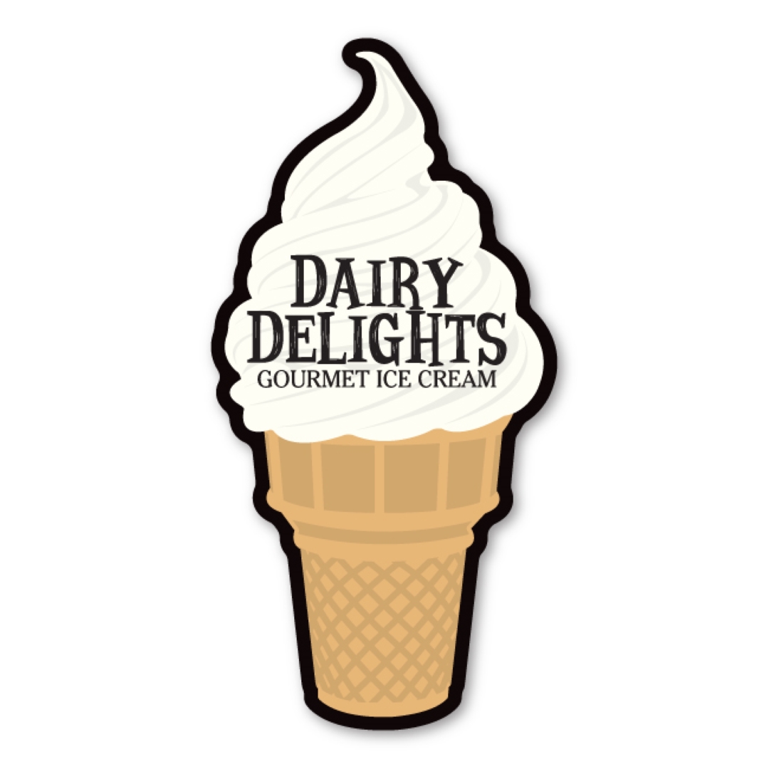 Ice Cream Magnet - 4.5" x 2.5" - 20 mil