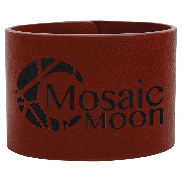 9 1/2" x 2" Rose Leatherette Cuff Bracelet 5