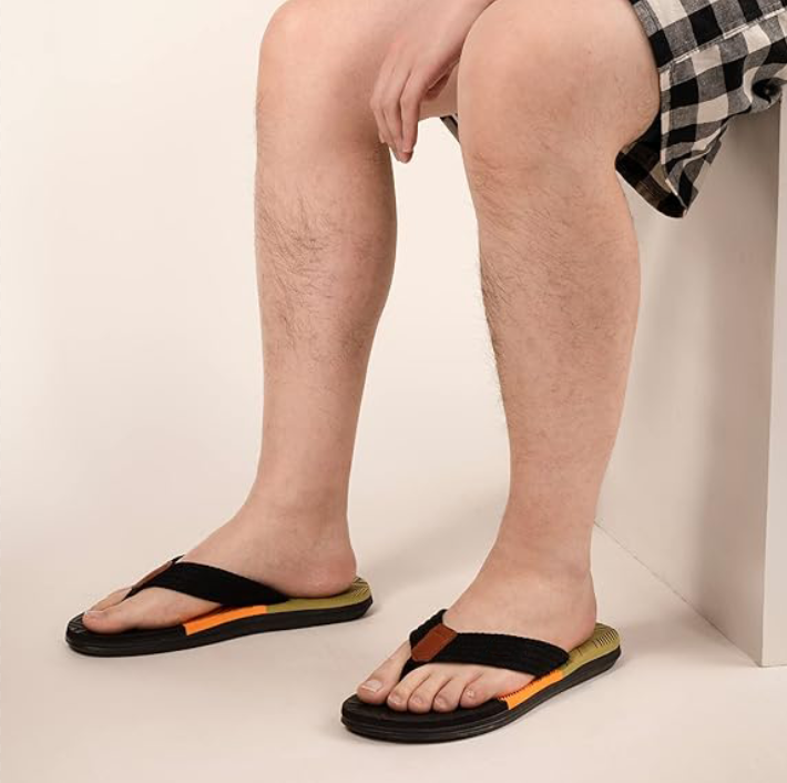 Three Colors Spliced Men'S Flip Flops 2