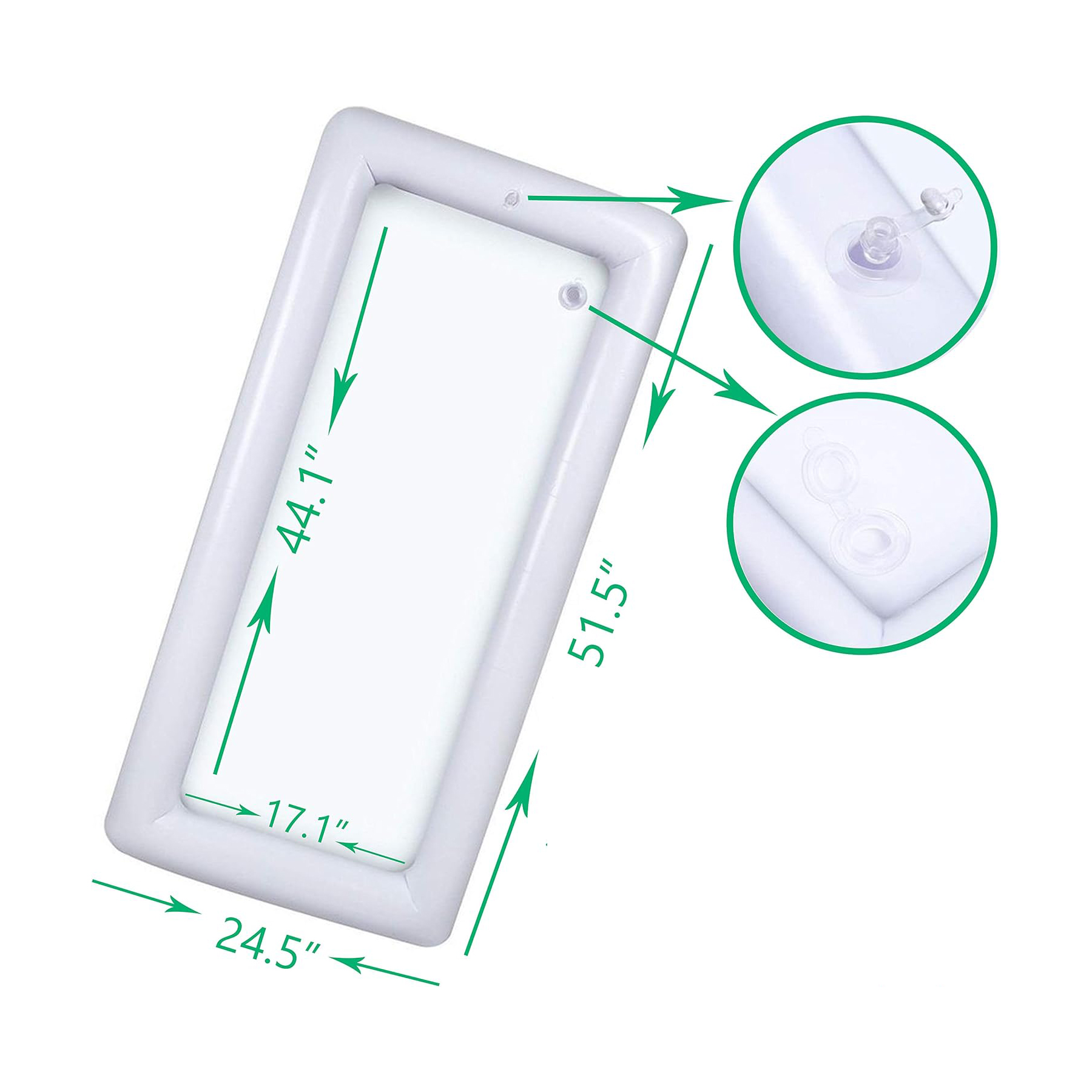 Inflatable Serving Bar Salad Ice Tray Food Drink Container with Inflator 1