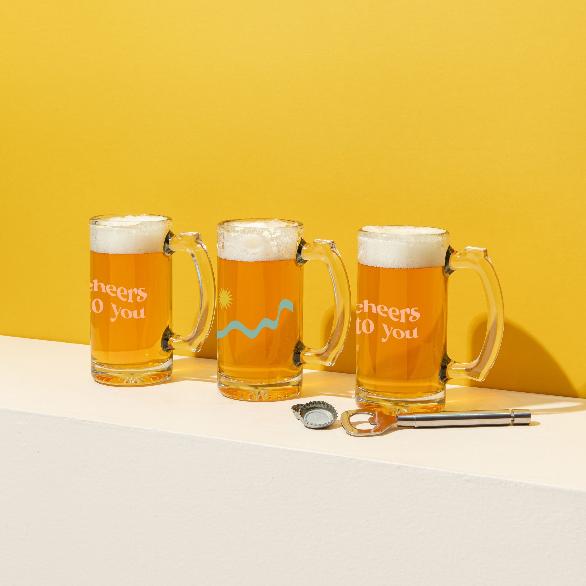 GLASS SPORTS MUG 12 OZ