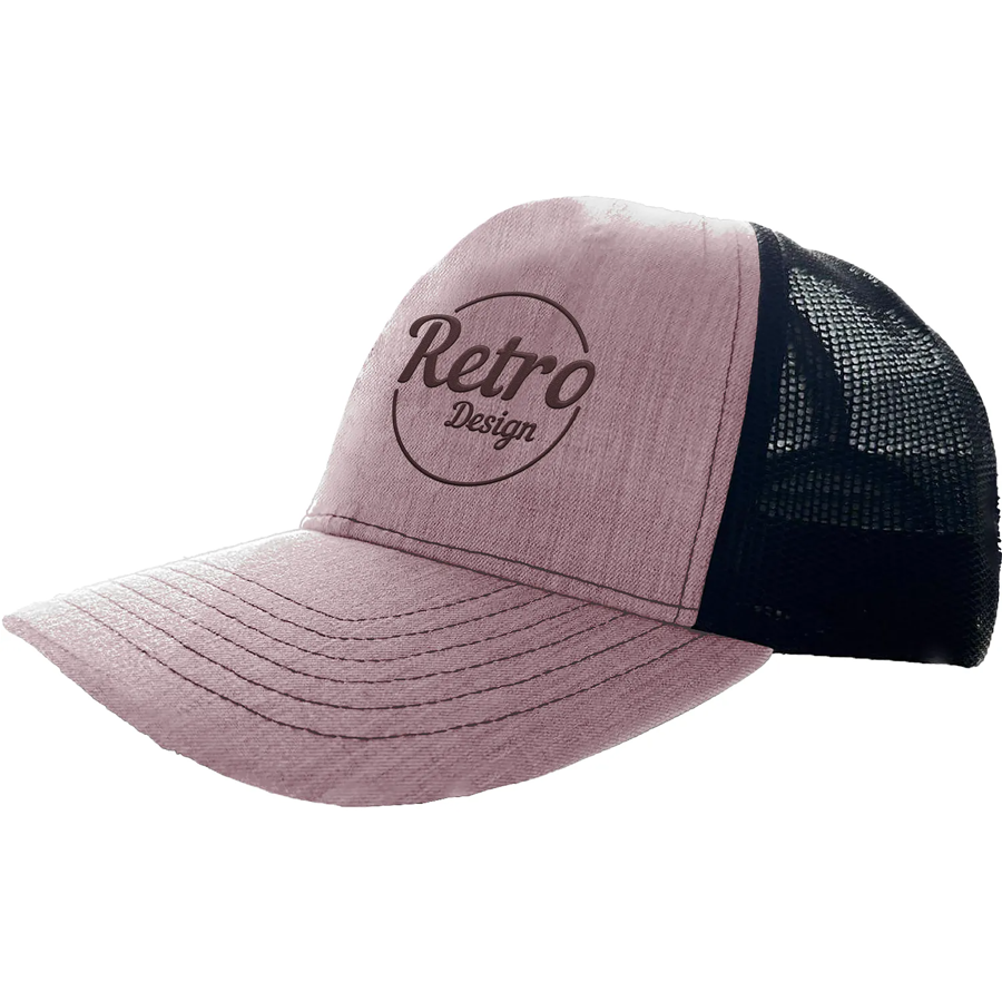Heathered Cotton 6-Panel Mesh Snapback Cap 9