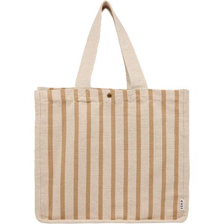 FEED Cotton and Jute Striped Tote 24