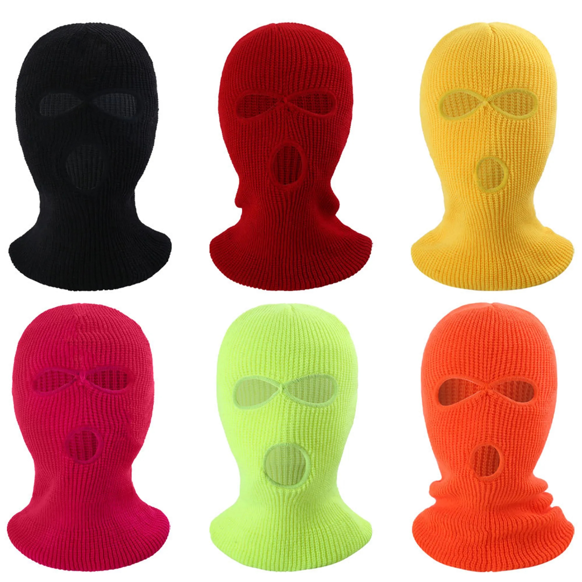 Winter Warm 3 Holes Knit Ski Balaclava Mask MOQ50pcs 5