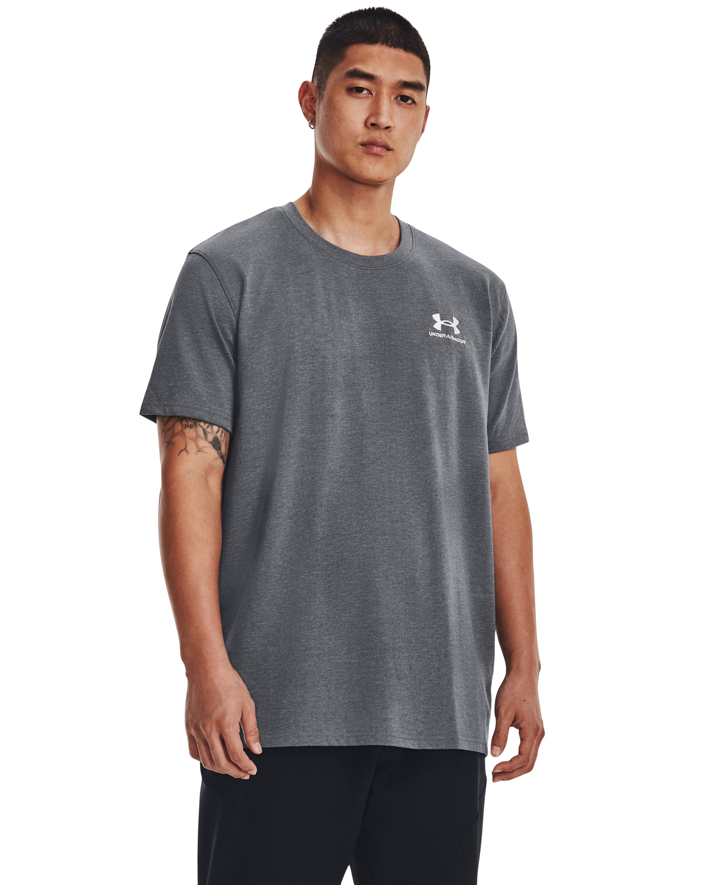 Men's UA Logo Embroidered Heavyweight Short Sleeve 3