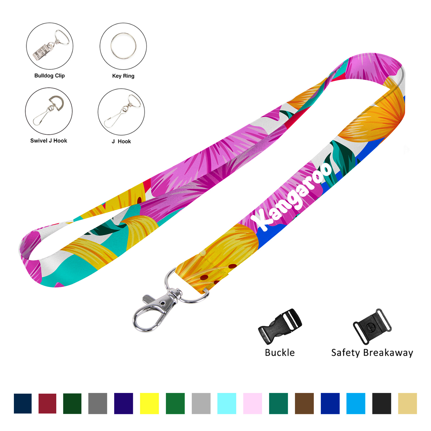 3/4" Full Color Dye Sublimated Lanyard 1