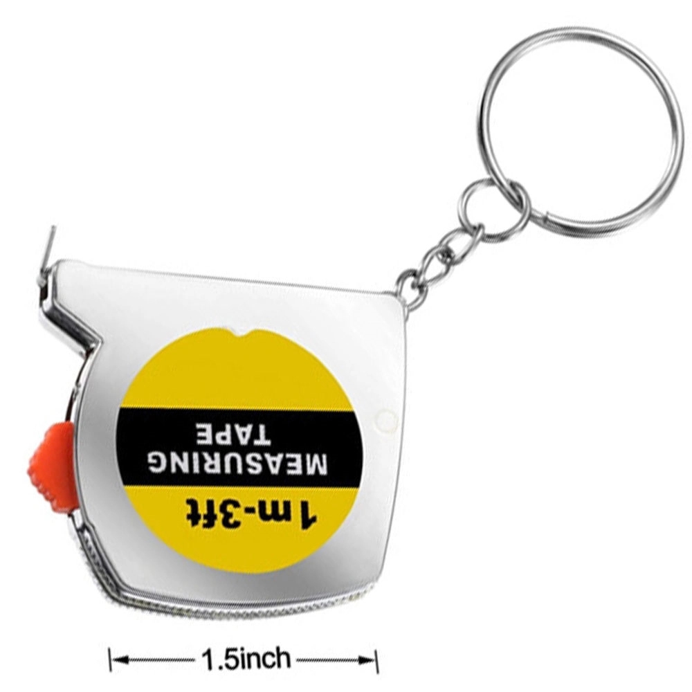 Key Chain Tape Measure Chrome 2