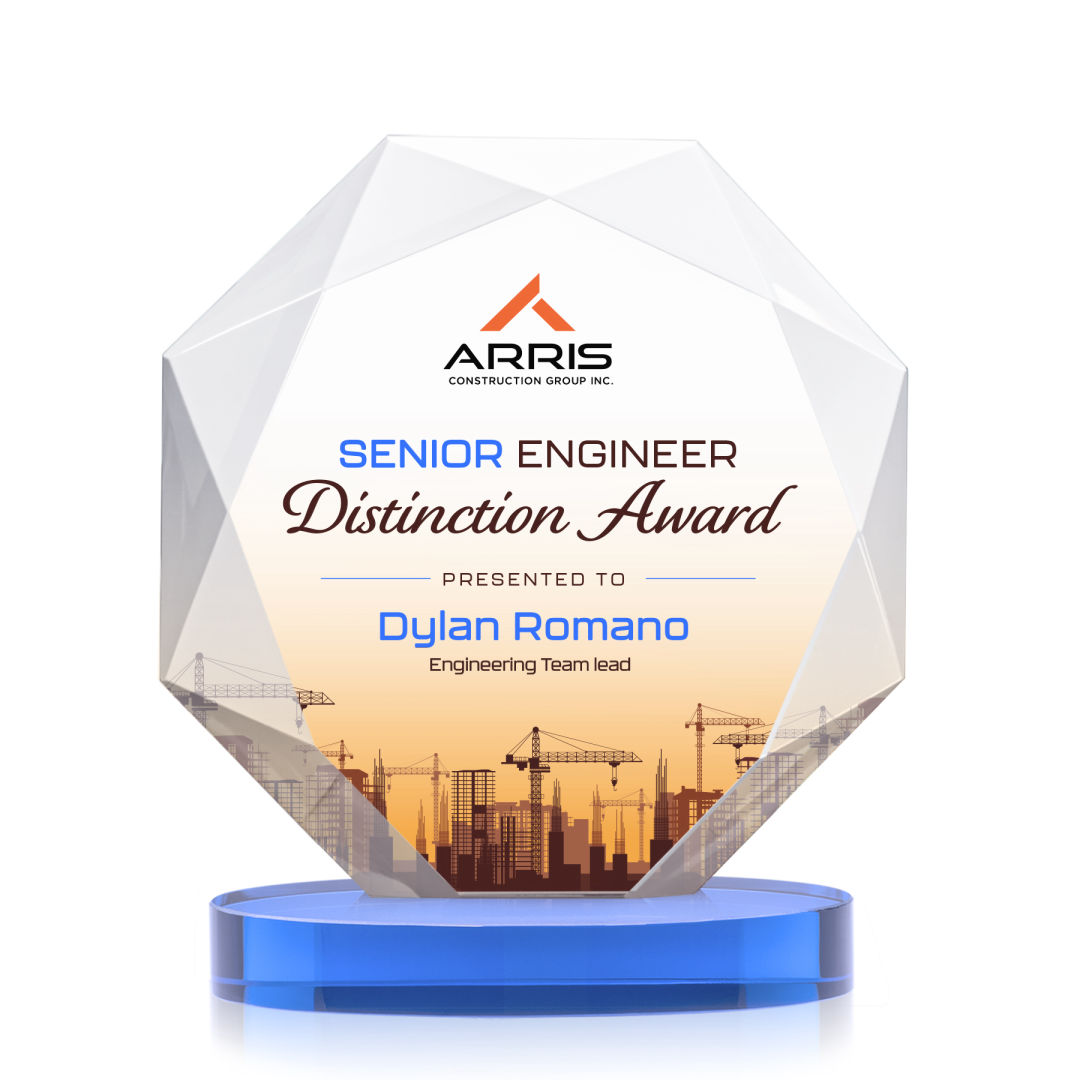Kitchener VividPrint™ Award on Alberton Base - Sky Blue 7