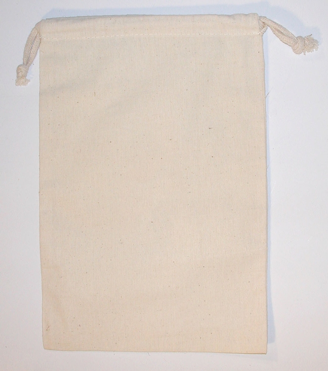 Weedy 100% Natural Cotton Drawstring Bag 5x8" 3