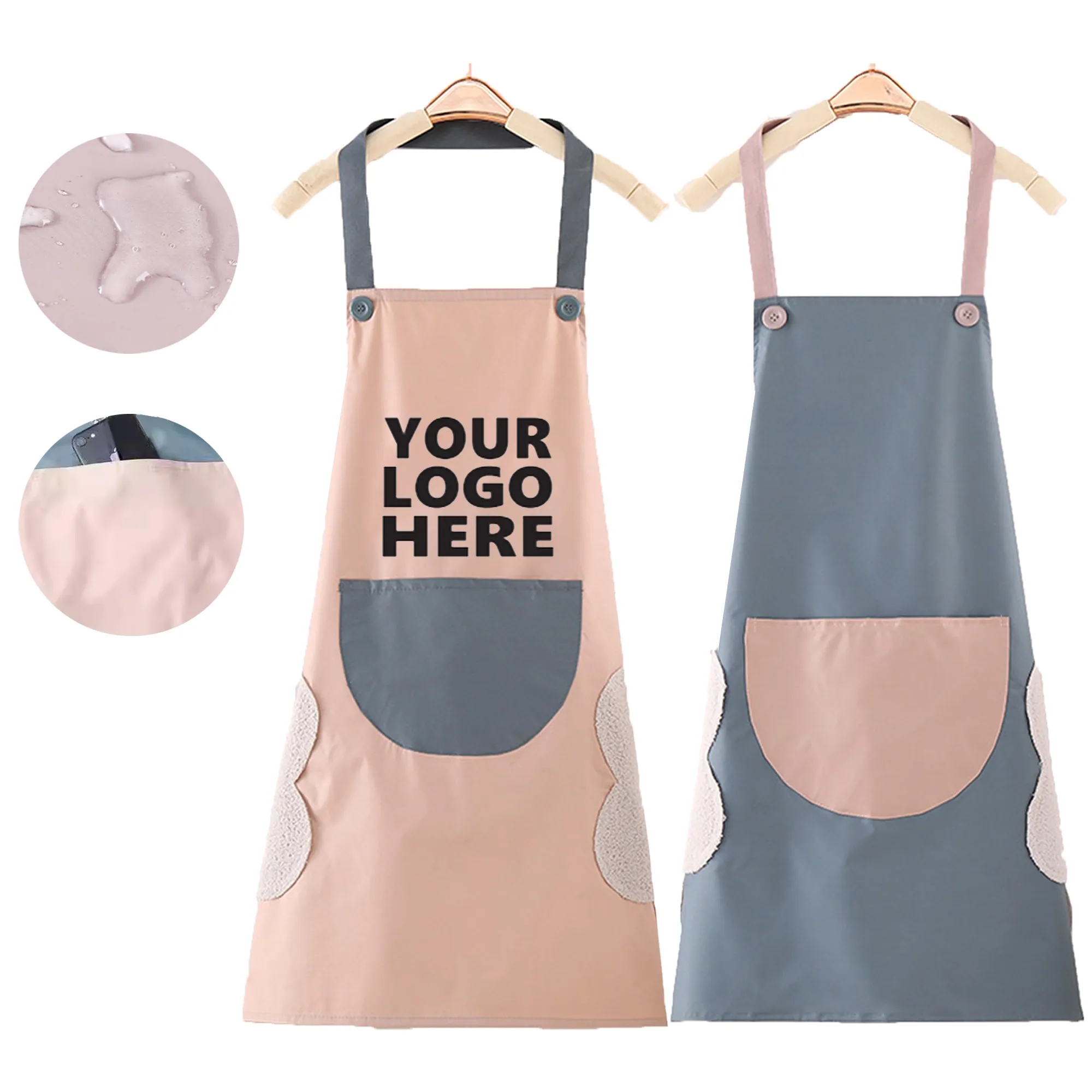 MOQ20 Cute With A Pocket Waterproof Apron 2