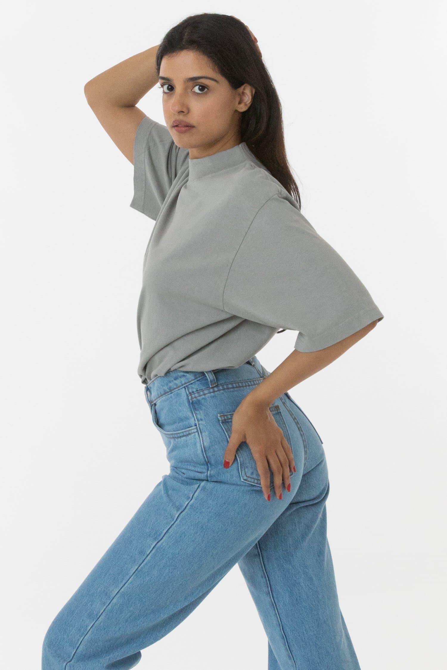 6.5 OZ S/S OVERSIZED GARMENT DYE MOCKNECK T-SHIRT 28