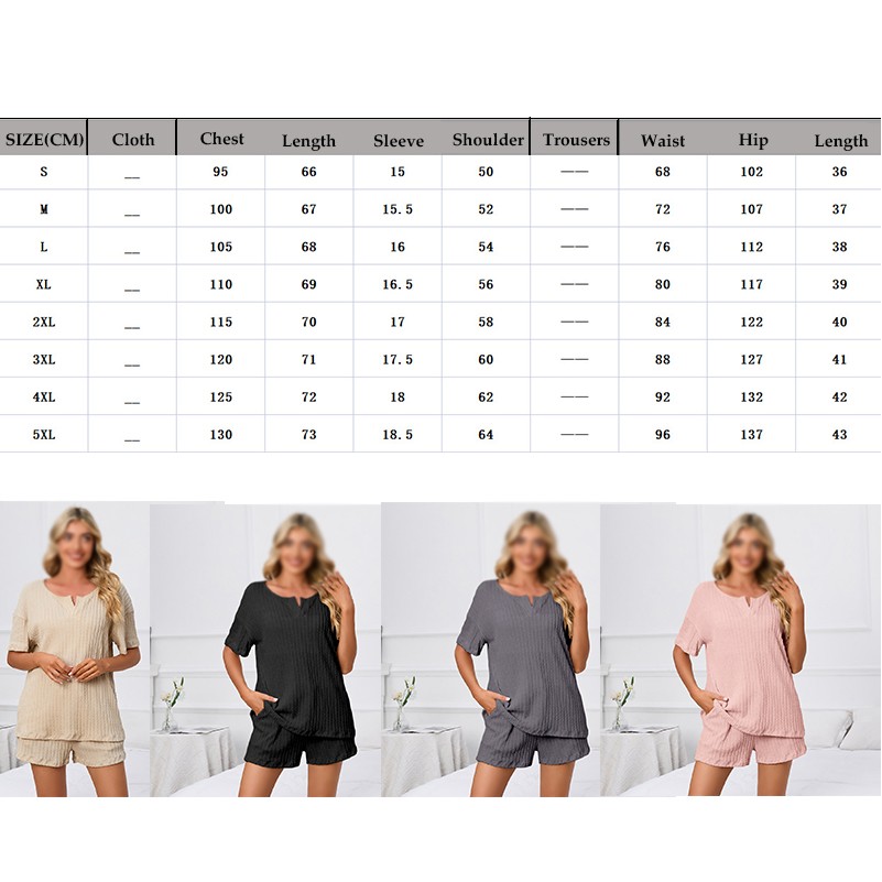 Womens Ribbed Knit Lounge Set 3
