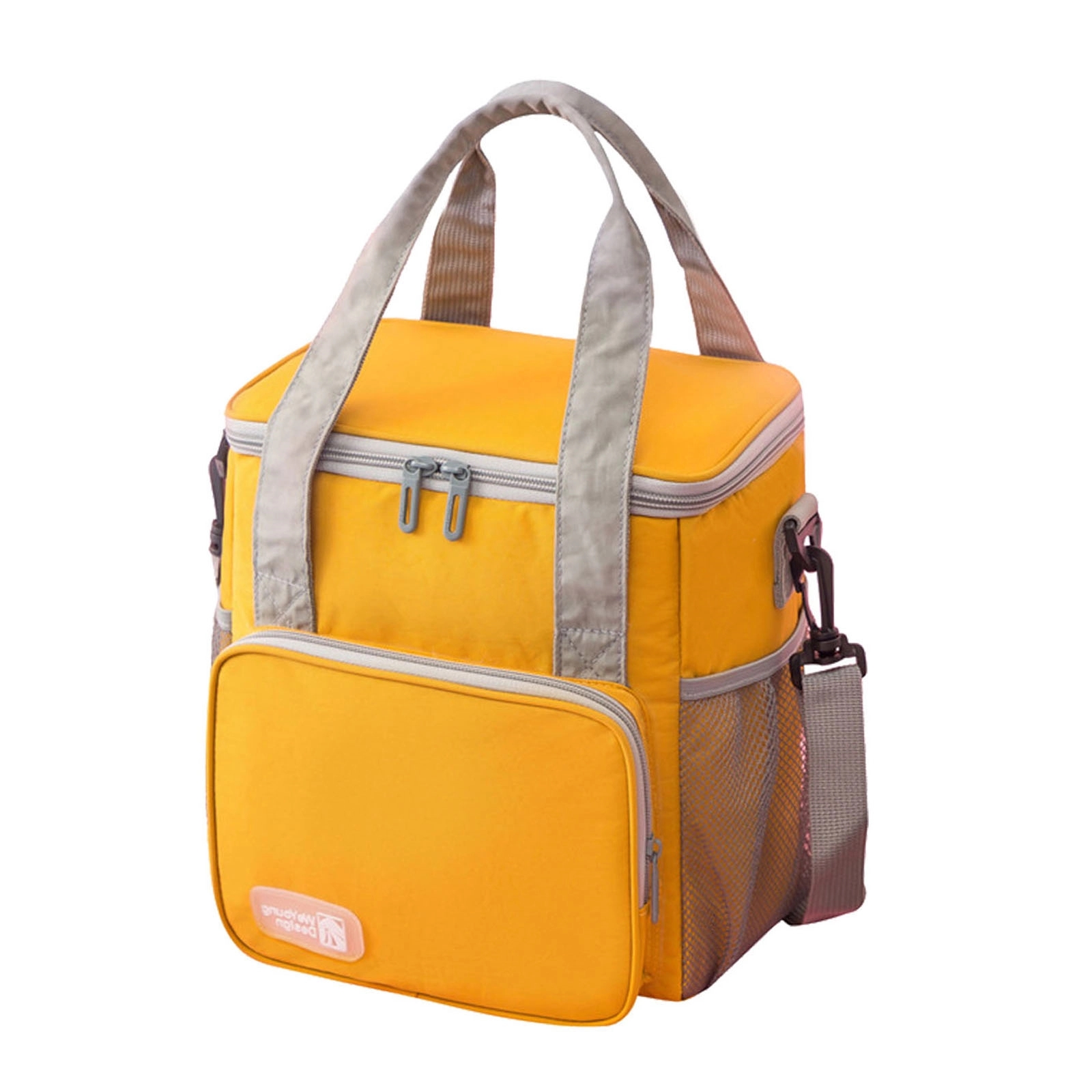 Portable Lnsulated Lunch Bag w/ Mesh Pocket 7