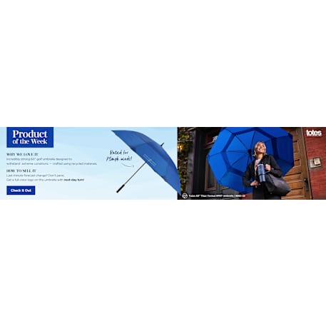 totes® 60" Titan Vented RPET Umbrella 48