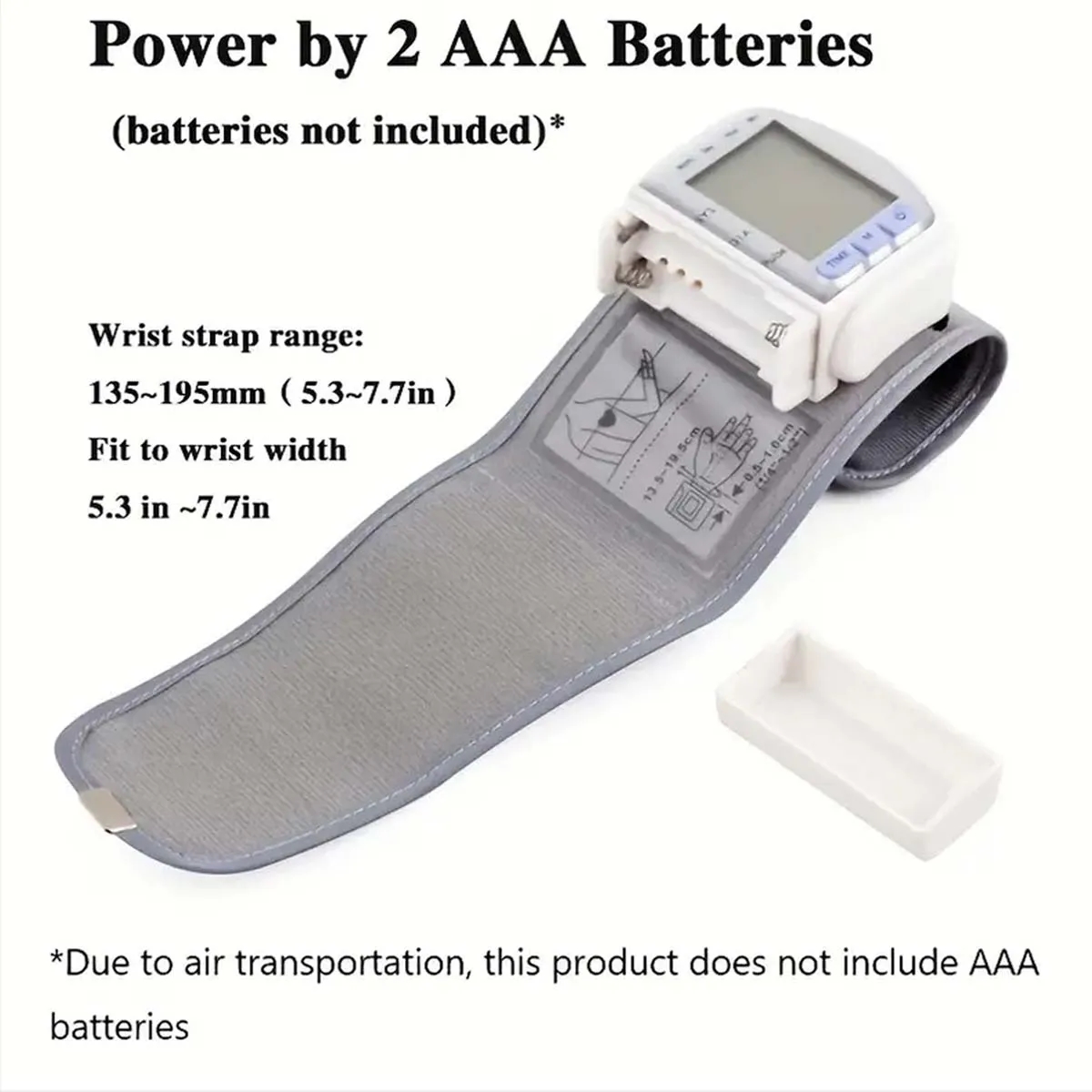 Wrist Blood Pressure Monitor Kit with Extra Large Cuff 3