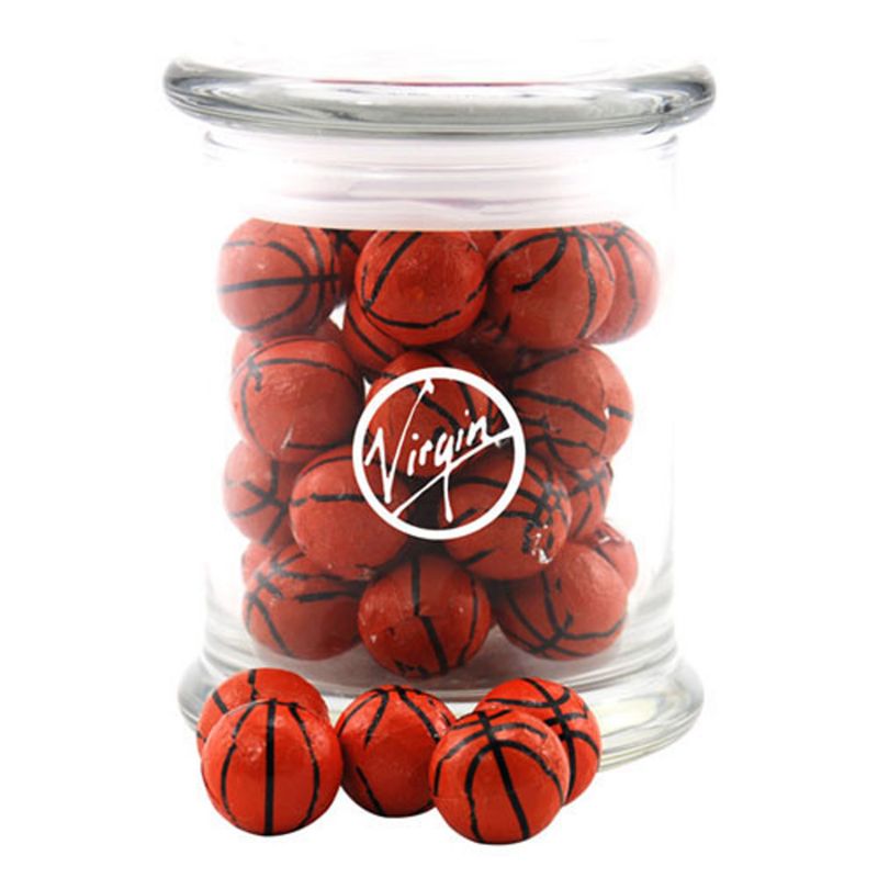 Jar with Chocolate Basketballs 1