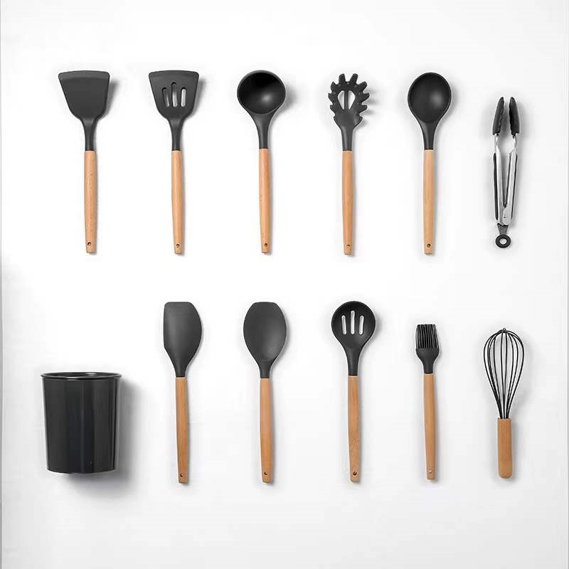 Silicone Kitchen Utensils Set With 12 Tools 2