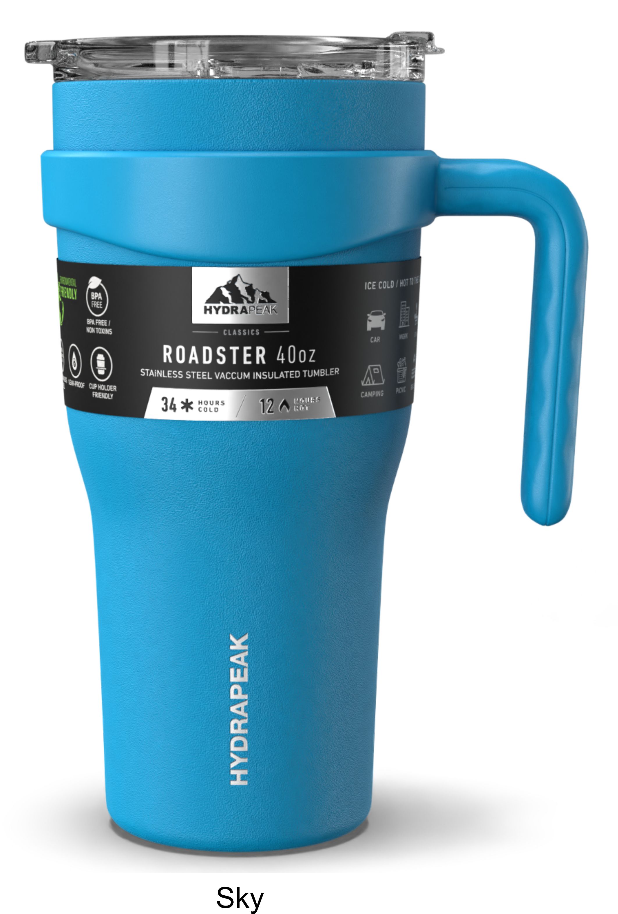 40 oz Hydrapeak Roadster Tumbler LIFETIME WARRANTY! 13