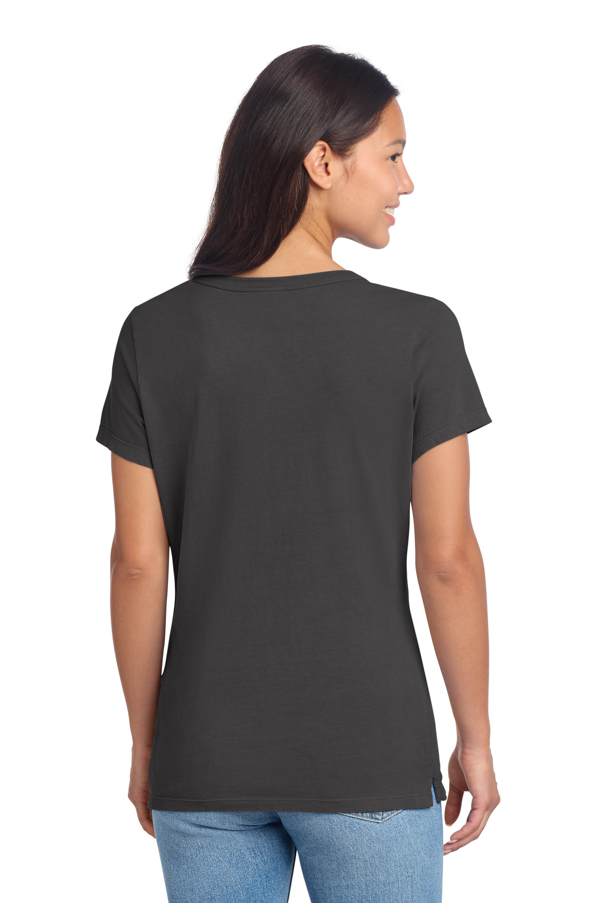 Port & Co Women's Beach Wash Garment-Dyed V-Neck Tee LPC099V 69