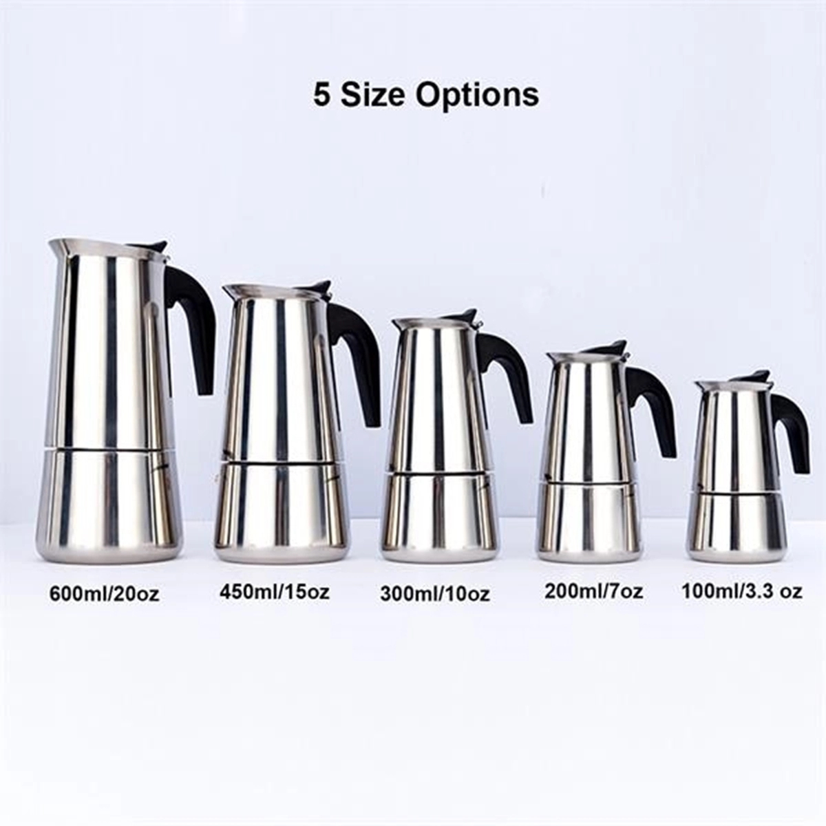 Stainless Steel Coffee Moka Pot 2