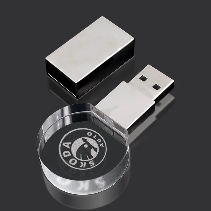 Circular Crystal USB Thumb Drive 1
