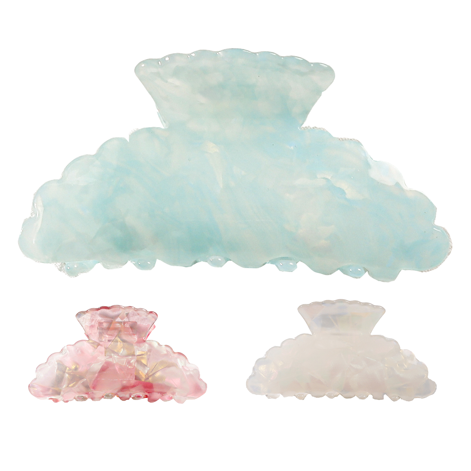 Women Large PVC Hair Claw Clip 4