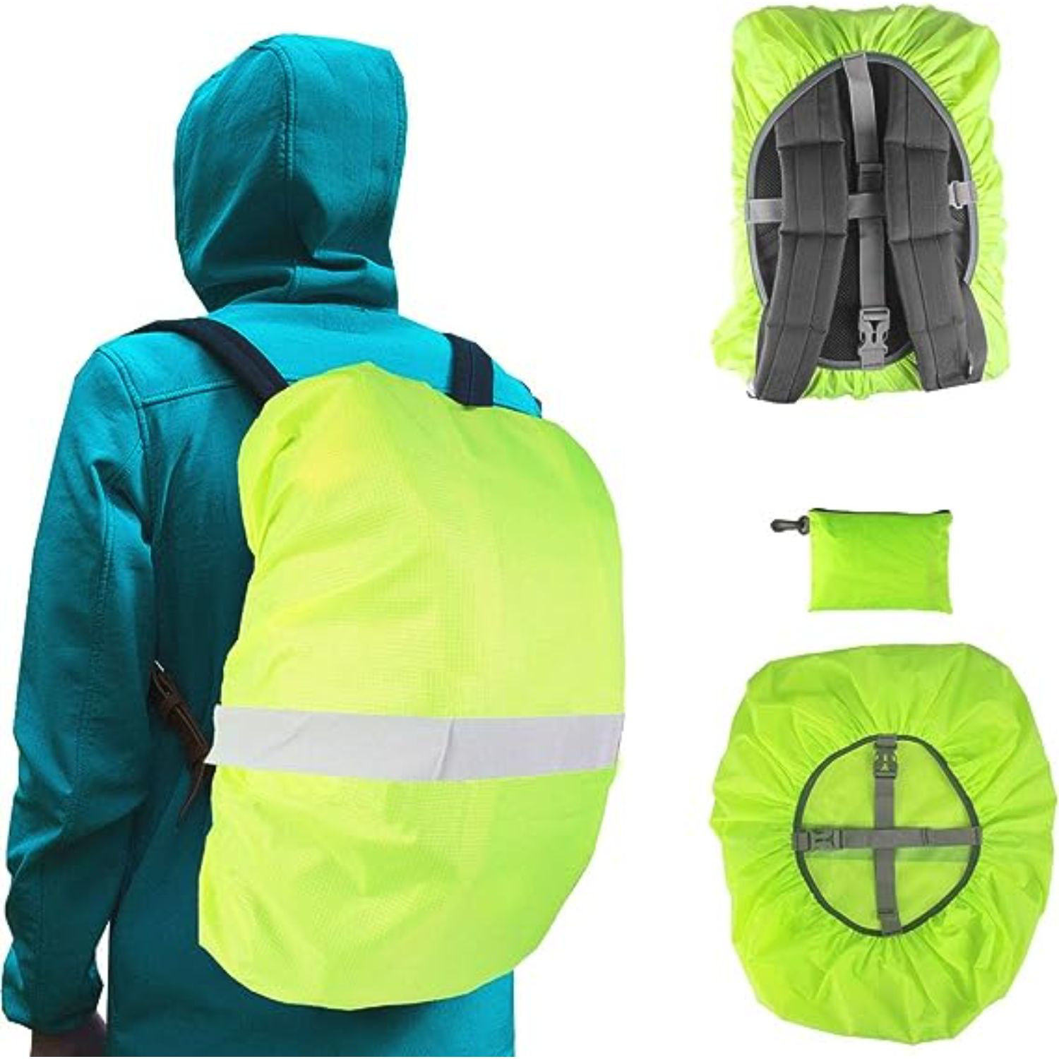 Waterproof Ultralight Reflective Tape Safety Rain Cover Backpack 3