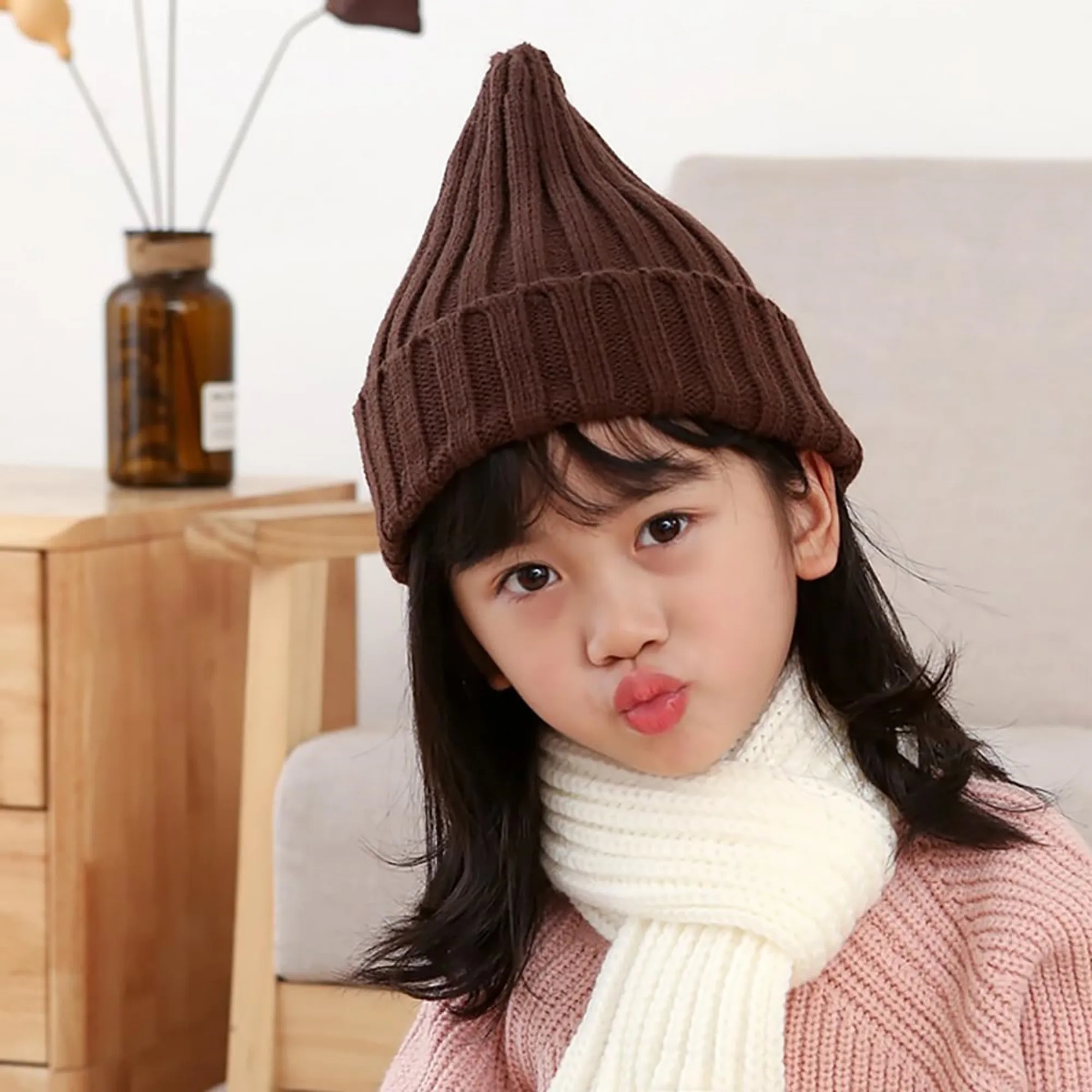 Warm Brimless Knit Beanie Hat for Men Women 1