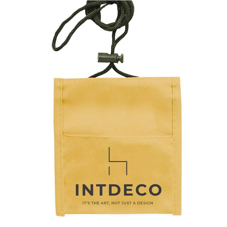 Adjustable Lanyard Neck Wallet - 5.40" x 5.25" 3