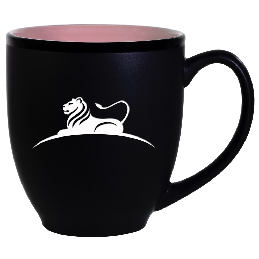 Hilo Bistro Two-Tone Matte Mug: Pink (16 Oz.) 3