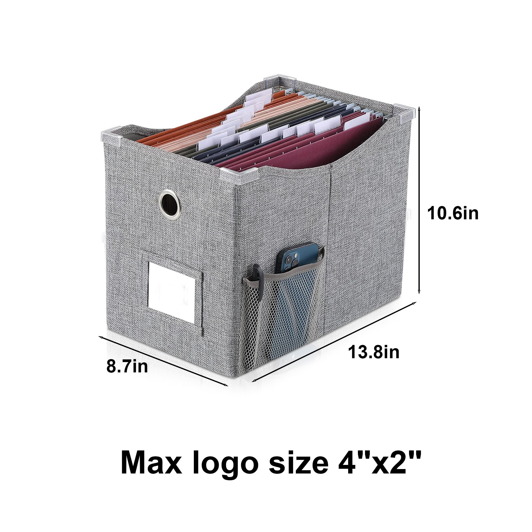 Collapsible Hanging File Boxes Linen Storage Organizer 2