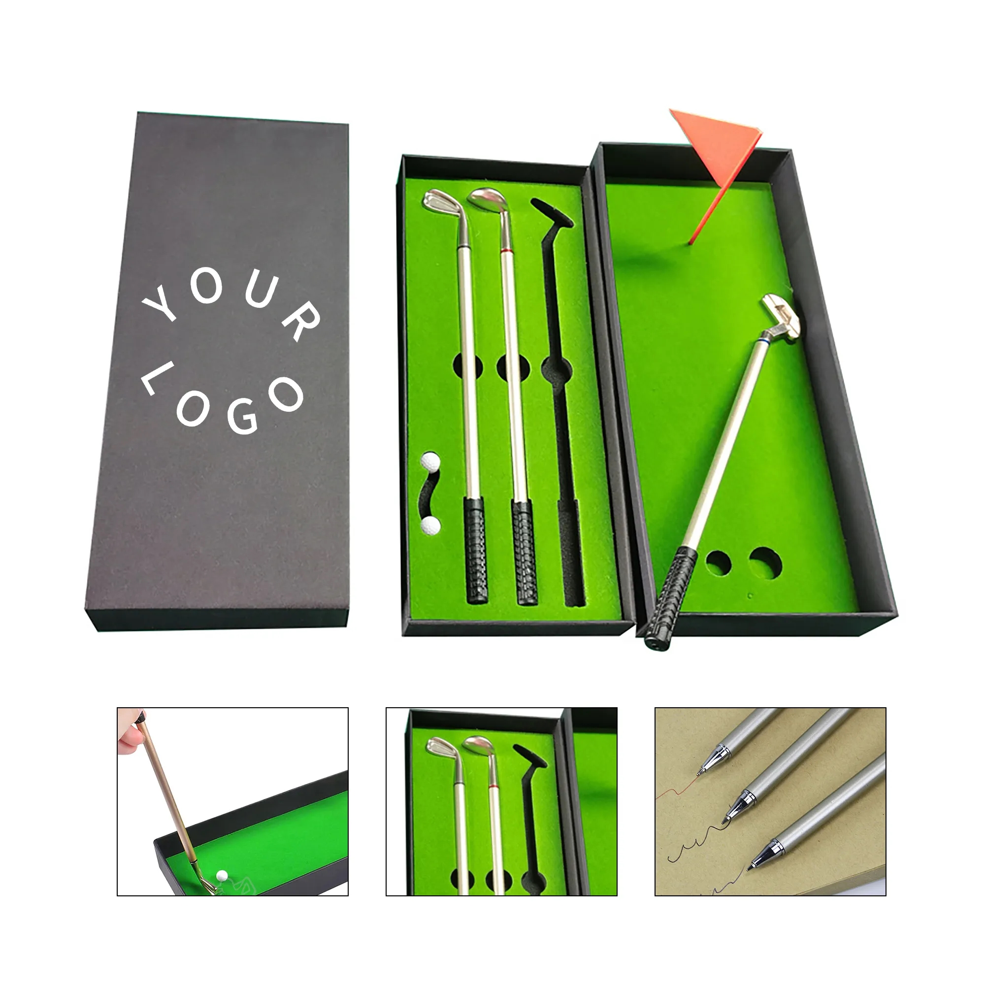 Golf Club Shaped Pen Gift Set 2