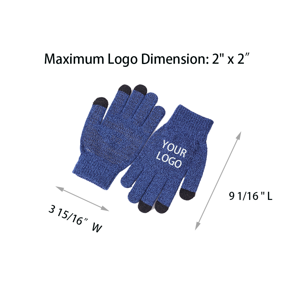 Men Woolen Yarn Slip-proof Winter Touchscreen Gloves 3