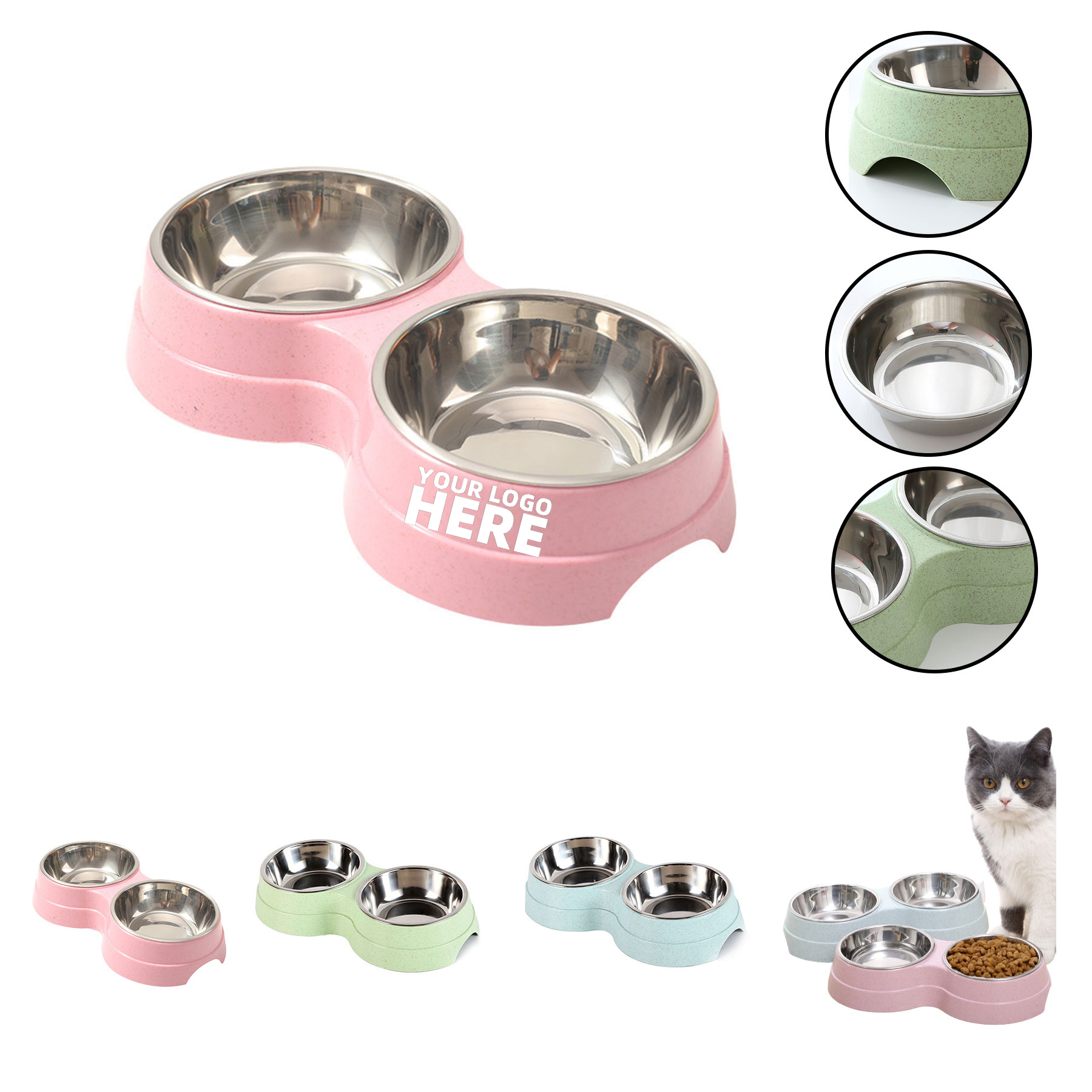 Double Stainless Pet Bowl 2