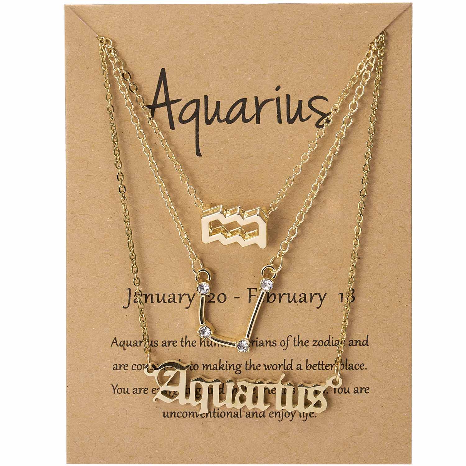 Symbol Old English Zodiac Necklace 3